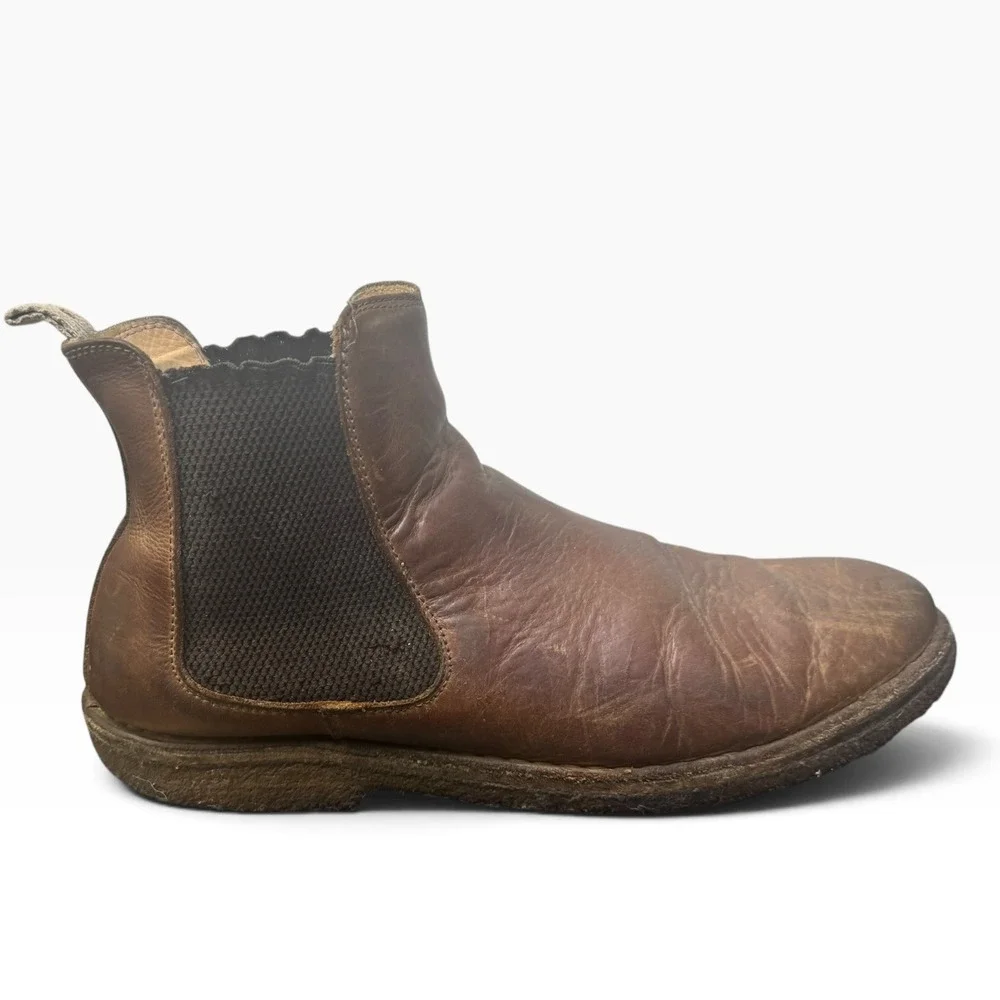 Astorflex Bitflex Chelsea Boots Mens 45 Brown Leather Made in Italy Crepe Sole
